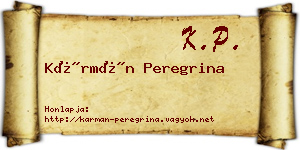 Kármán Peregrina névjegykártya